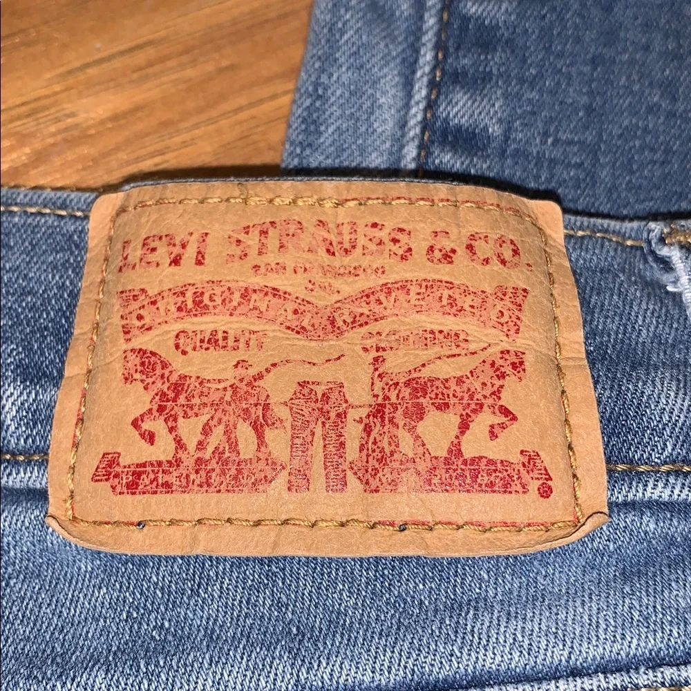 Levi's 505 Straight Leg Classic Blue Jeans w/Stretch